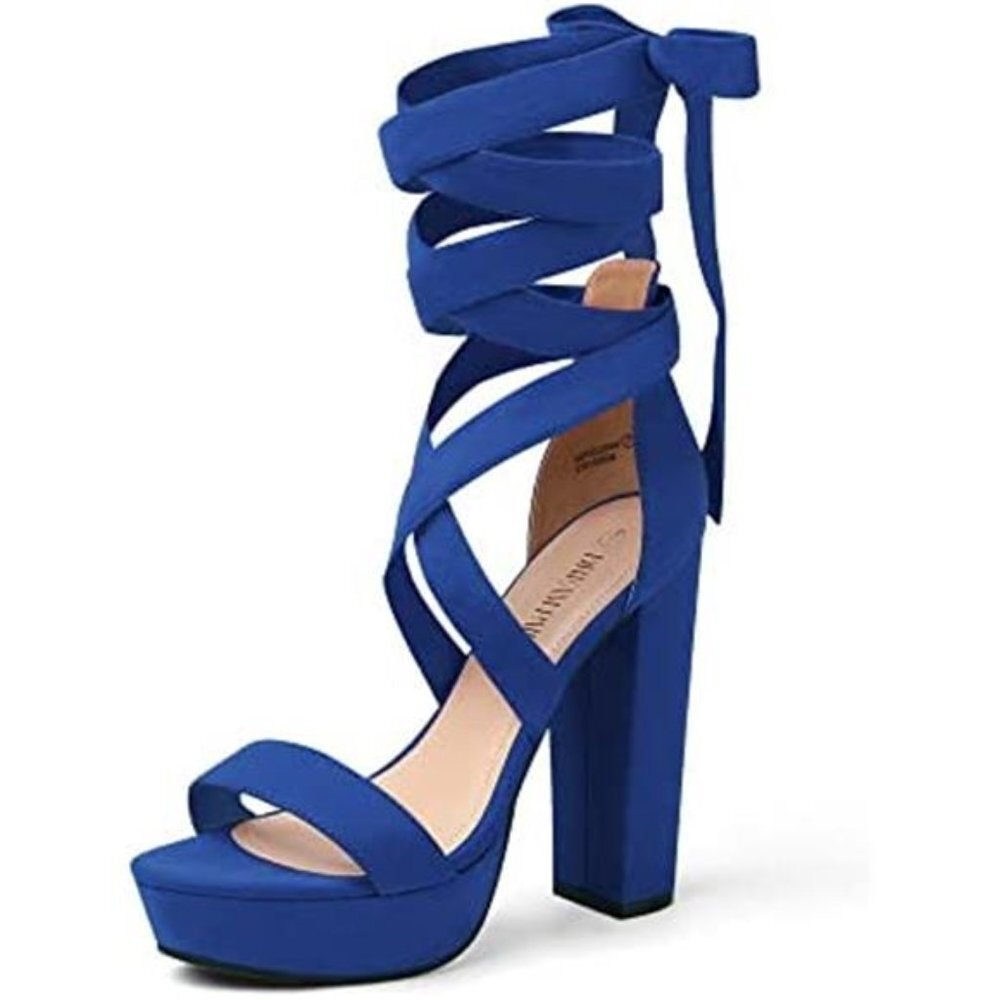 Women's Strappy Gladiator Sexy Open Toe Heels Dressy Pumps Sandals